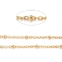 Picture of Stainless Steel Chain Cable 2x1.5x0.4mm w/ Rondelle Beads 18Kt Gold Plated x10m