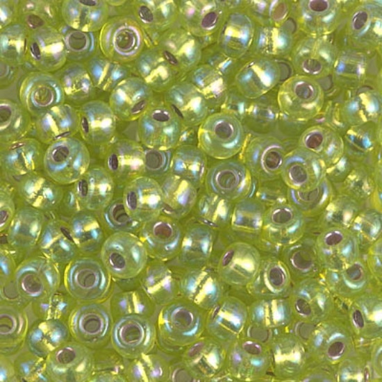 Picture of Miyuki Rocaille 6/0 1014 Silver Lined Chartreuse AB x10g