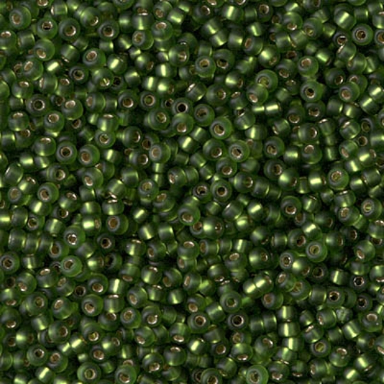 Picture of Miyuki Rocaille 11/0 26F Mat Silver Lined Olive x10g