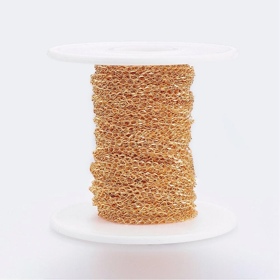 Picture of Stainless Steel Chain Curb 4x2x1mm Gold x20m