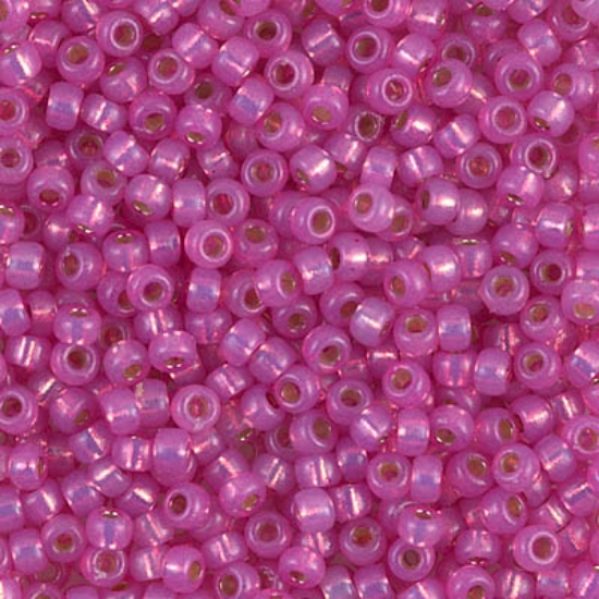 Picture of Miyuki Rocaille 6/0 4238 Duracoat Silver Lined Dyed Paris Pink x10g