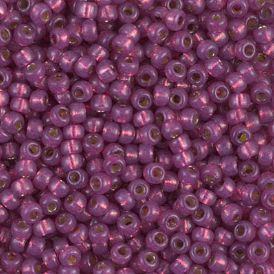 Picture of Miyuki Rocaille 6/0 4247 Duracoat Silver Lined Dyed Peony Pink x10g 