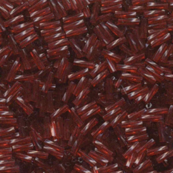 Picture of Miyuki Twist Bugle 6mm 1716 Dyed Transparent Cranberry x10g 
