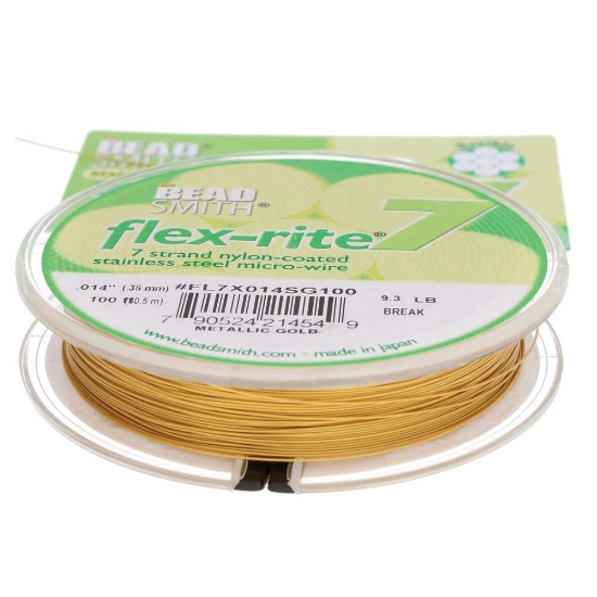 Picture of Flexrite 7-strand 0.35mm Metallic Satin Gold x30m