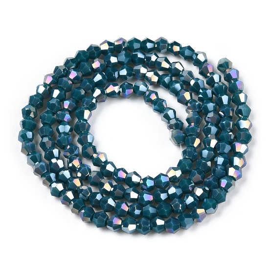 Picture of Bicone Glass bead 3mm Ultramarine AB x38cm