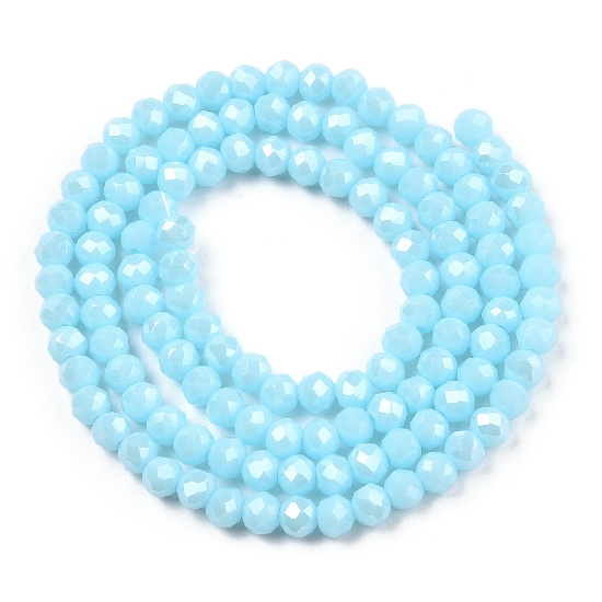 Picture of Faceted Rondelle 2x3mm Light Blue AB x32cm