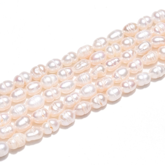 Picture of Pearl Freshwater Rice 4-5mm Creamy White x17cm 