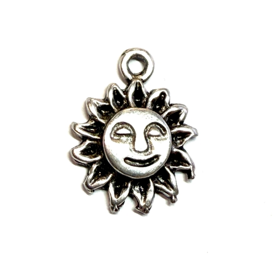 Picture of Pendant Sun 20mm Antique Silver x1