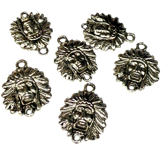 Picture of Connector Indian 20mm Silver x1