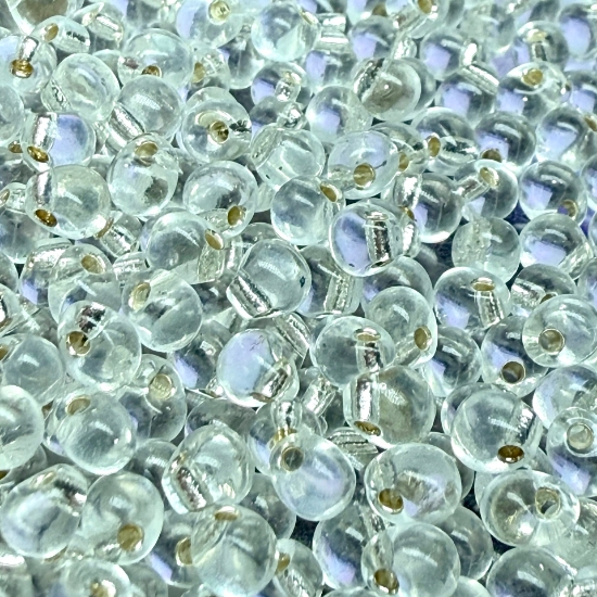 Picture of Miyuki Drop 3.4mm 1 Silver Lined Crystal x10g