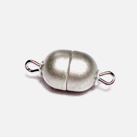 Picture of Acrylic Power Magnetic Clasp Oval 6x8mm Steel Mat x1