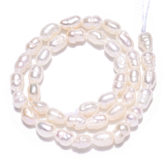 Picture of Pearl Freshwater Keshi Rice 3~5mm White x18cm