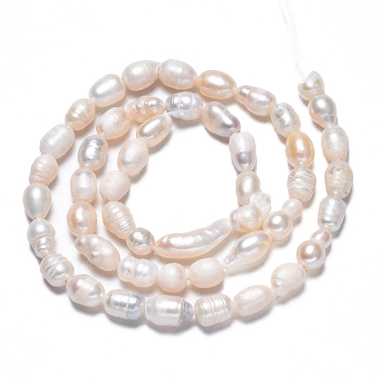 Picture of Pearl Freshwater Rice 5~11mm Creamy White x34cm