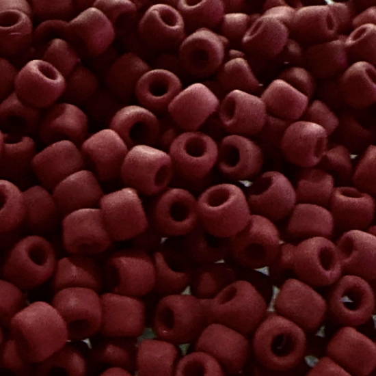 Picture of Matsuno Rocaille 6/0 736M Opaque Mat Dark Red x10g