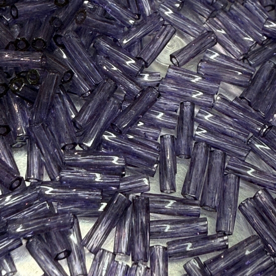 Picture of Miyuki Twist Bugle 6mm 1722 Dyed Transparent Amethyst x10g