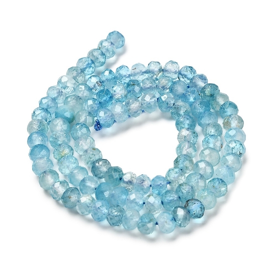 Picture of Blue Topaz 5x4mm faceted rondelle x38cm