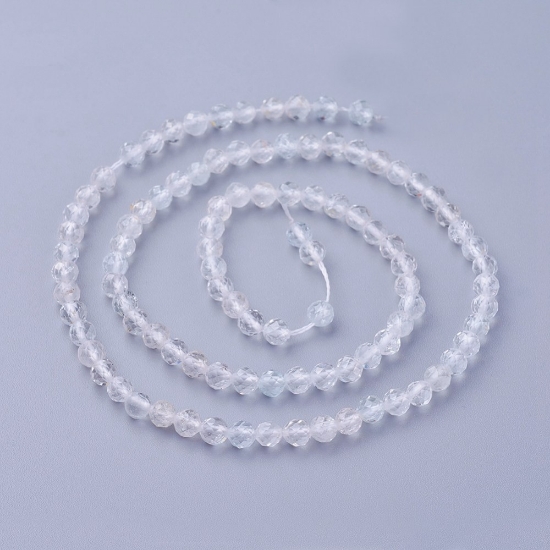 Picture of White Topaz 4mm faceted round x38cm