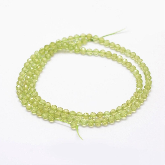 Picture of Peridot bead 3mm faceted round x38cm