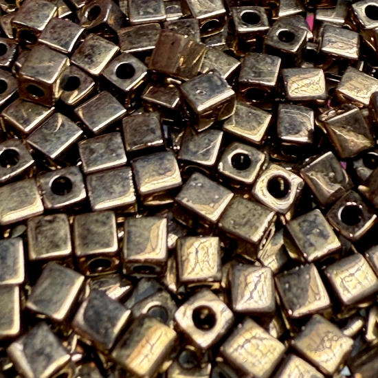 Picture of Miyuki Cubes 4mm SB4-457 Metallic Dark Bronze x10g