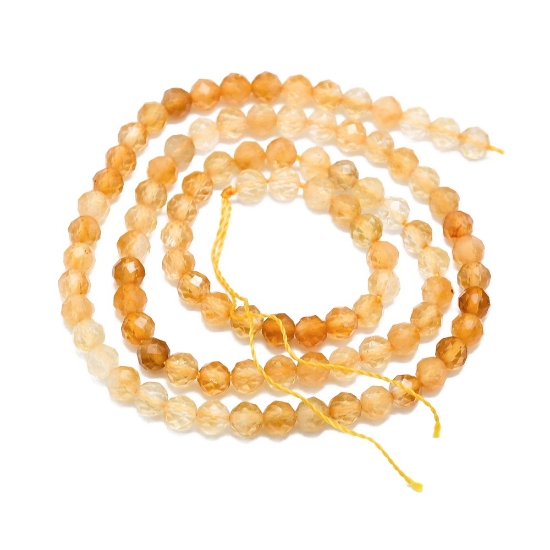 Picture of Citrine bead 4mm faceted round x38cm