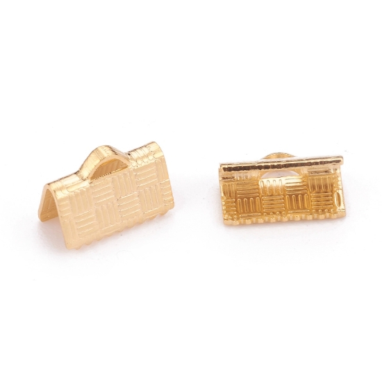 Picture of Stainless Steel Flat End Crimp 10mm Gold x10