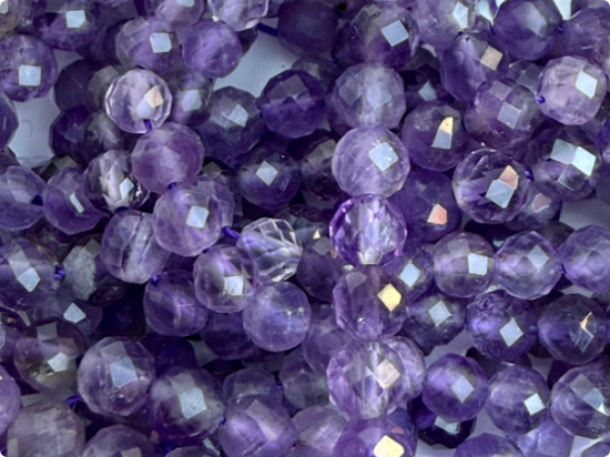 Picture of Amethyst bead 4mm faceted round x38cm