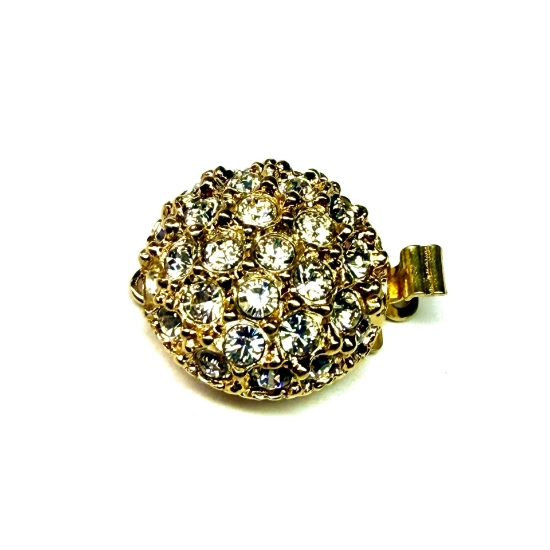 Picture of Neumann Clasp 15mm  w/ Swarovski Crystals 23kt Gold Plated x1