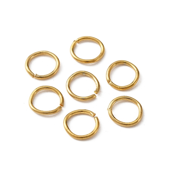 Picture of Stainless Steel Jump Ring 8x1mm 18kt Gold Plated x100