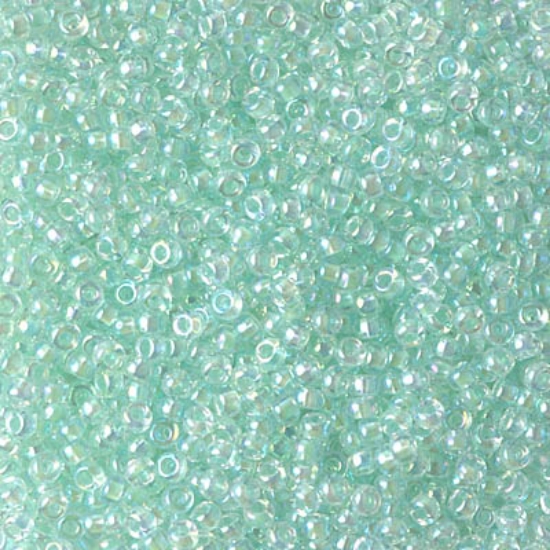 Picture of Miyuki Rocaille 11/0 271 Light Mint Green Lined Crystal AB x10g