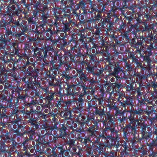 Picture of Miyuki Rocaille 11/0 340 Hot Pink Lined Aqua AB x10g