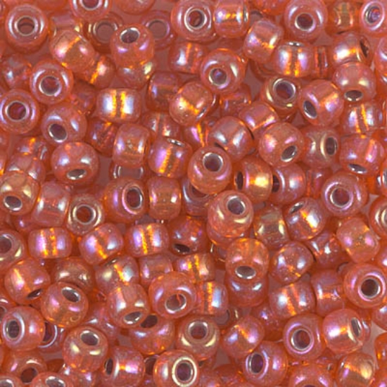 Picture of Miyuki Rocaille 8/0 1008 Silver Lined Orange AB x10g