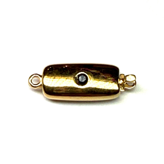 Picture of Neumann Clasp Box 16x8mm with black Swarovski Crystal 23Kt Gold Plated x1