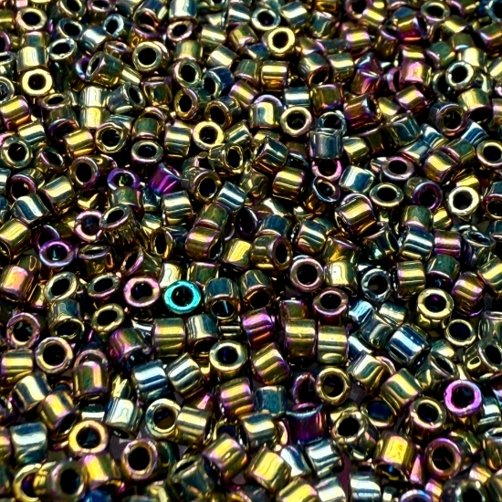 Picture of Miyuki Delica 10/0 DBM29 Metallic Purple/Gold Iris x10g