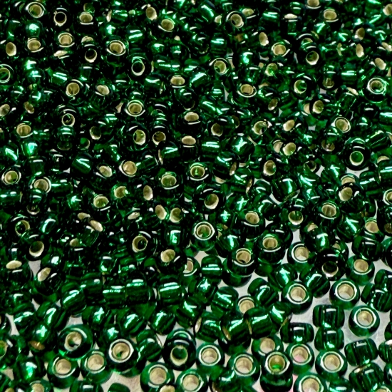 Picture of Miyuki Rocaille 11/0 27 Silver Lined Dark Emerald x10g