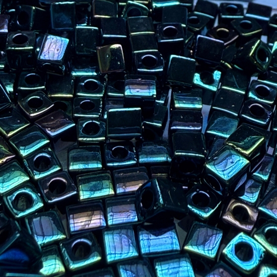 Picture of Miyuki Cubes 4mm 452 Metallic Dark Blue Iris x10g