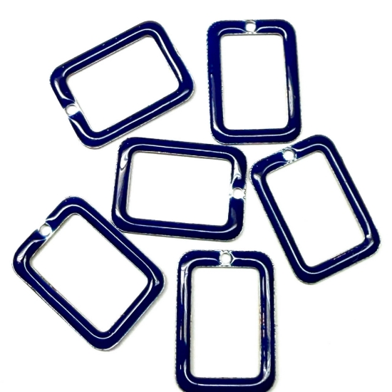 Picture of Candy Epoxy Rectangle 20x14mm Navy Blue x1