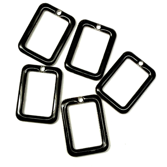 Picture of Candy Epoxy Rectangle 20x14mm Navy Blue x1