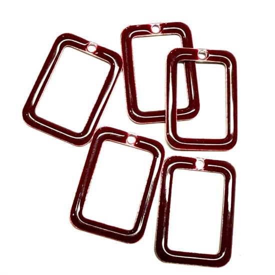 Picture of Candy Epoxy Rectangle 20x14mm Bordeaux x1