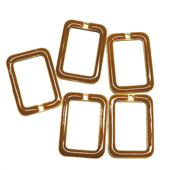 Picture of Candy Epoxy Rectangle 20x14mm Choco x1