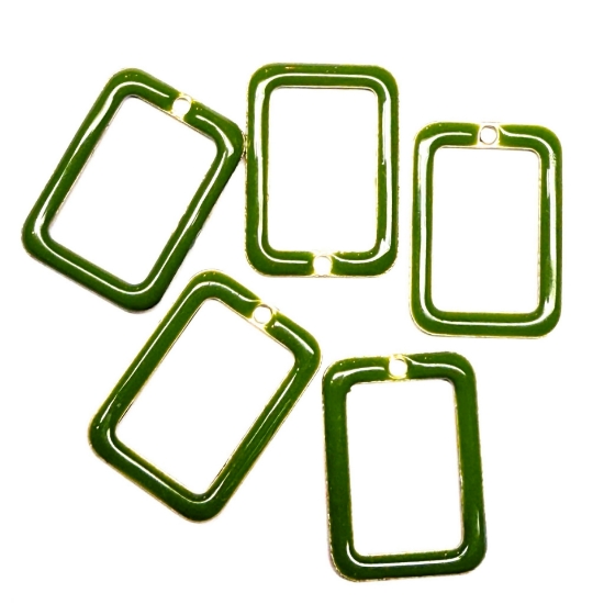 Picture of Candy Epoxy Rectangle 20x14mm Khaki x1