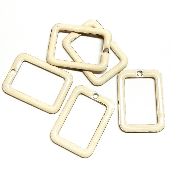 Picture of Candy Epoxy Rectangle 20x14mm White x1