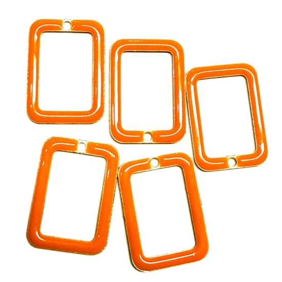 Picture of Candy Epoxy Rectangle 20x14mm Orange x1