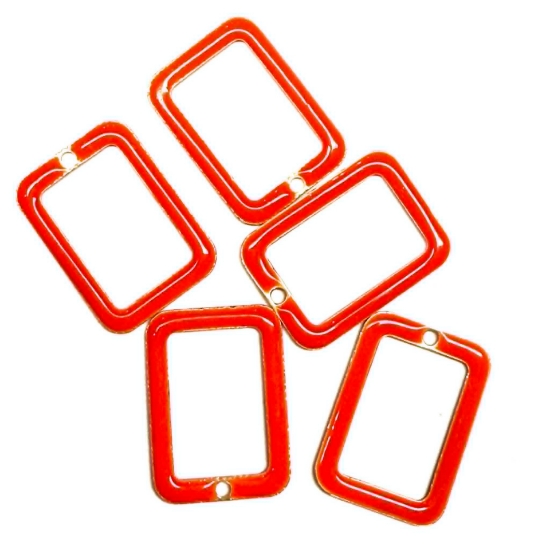 Picture of Candy Epoxy Rectangle 20x14mm Bright Orange x1