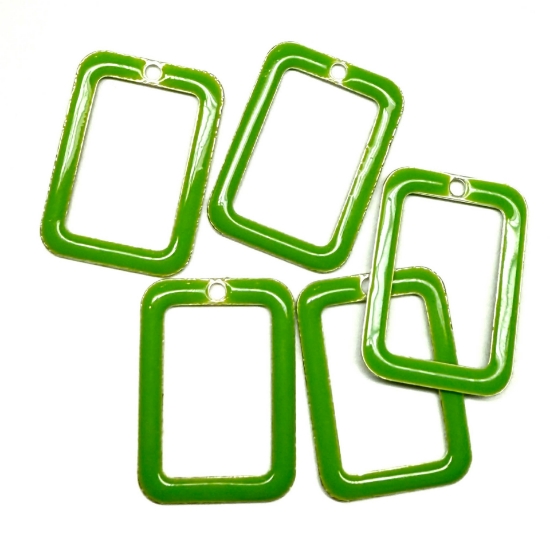 Picture of Candy Epoxy Rectangle 20x14mm Green x1