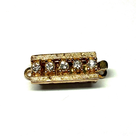 Picture of Neumann Clasp Box 12x6mm  w/ Swarovski Crystals 23kt Gold-Plated x1