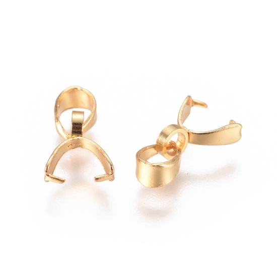 Picture of Stainless Steel Pinch Bail 9mm Gold x10