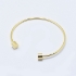 Picture of Stainless Steel Bracelet Cuff with Removable Column Beads 18kt Gold Plated x1