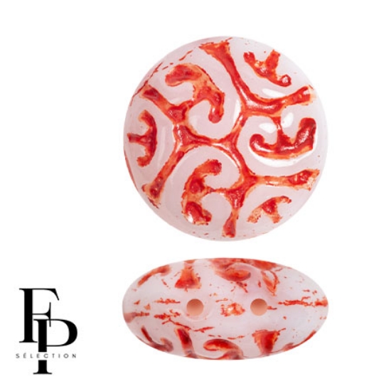 Picture of Cabochon "Vintage 2-Hole 13mm Light Terracotta x1