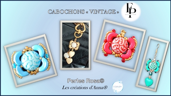 Picture of Perle « Rosa Cabochons Vintage » – Instant Download or Printed Copy 