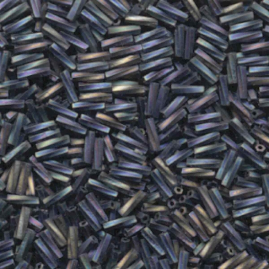 Picture of Miyuki Twist Bugle 6mm 401FR Mat Black AB x10g